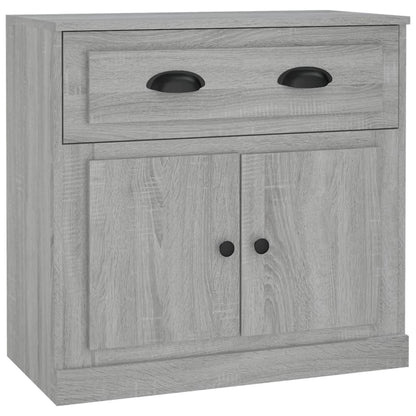 Dressoir 70X35,5X67,5 Cm Bewerkt Hout Eikenkleurig Grijs sonoma
