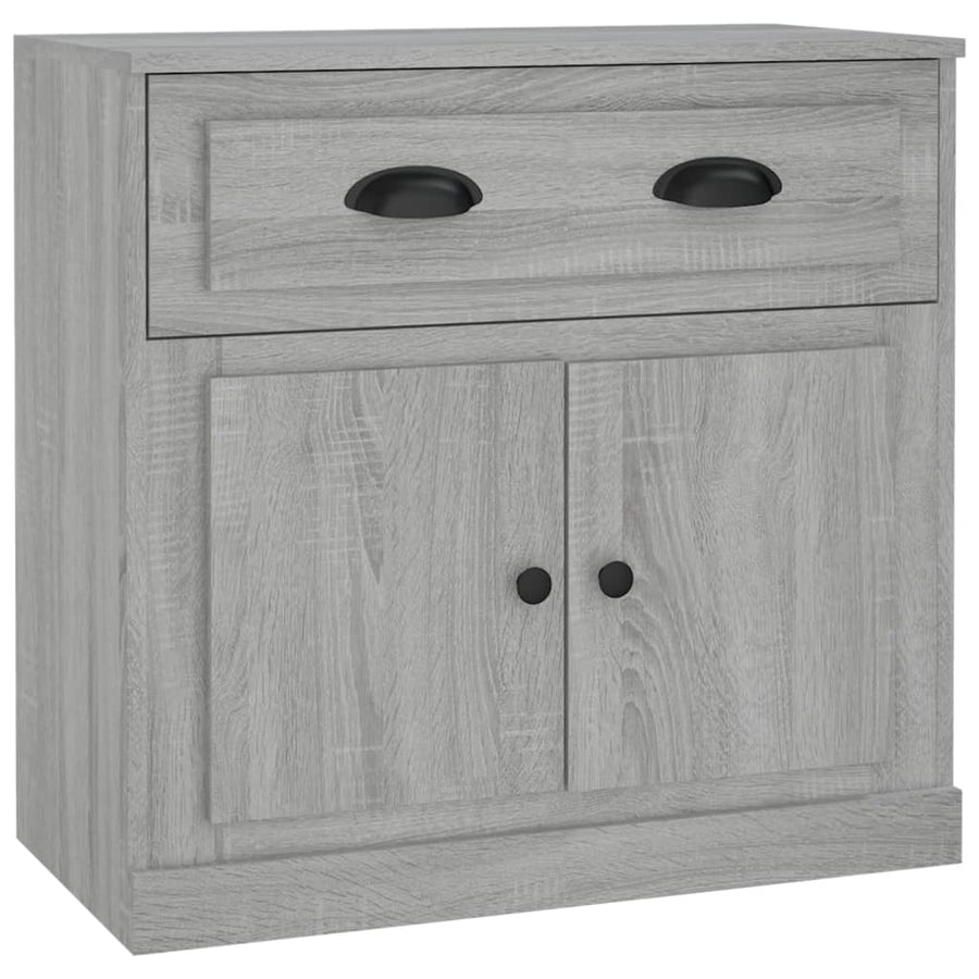 Dressoir 70X35,5X67,5 Cm Bewerkt Hout Eikenkleurig Grijs sonoma