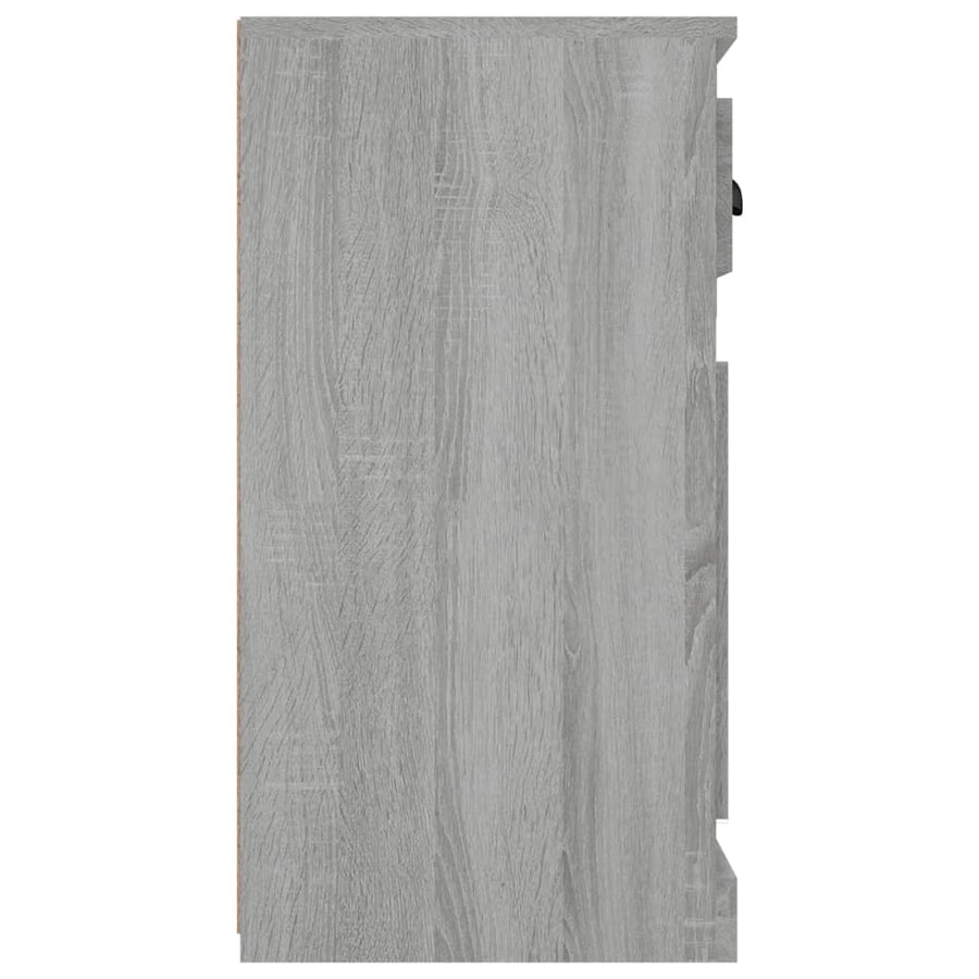 Dressoir 70X35,5X67,5 Cm Bewerkt Hout Eikenkleurig Grijs sonoma