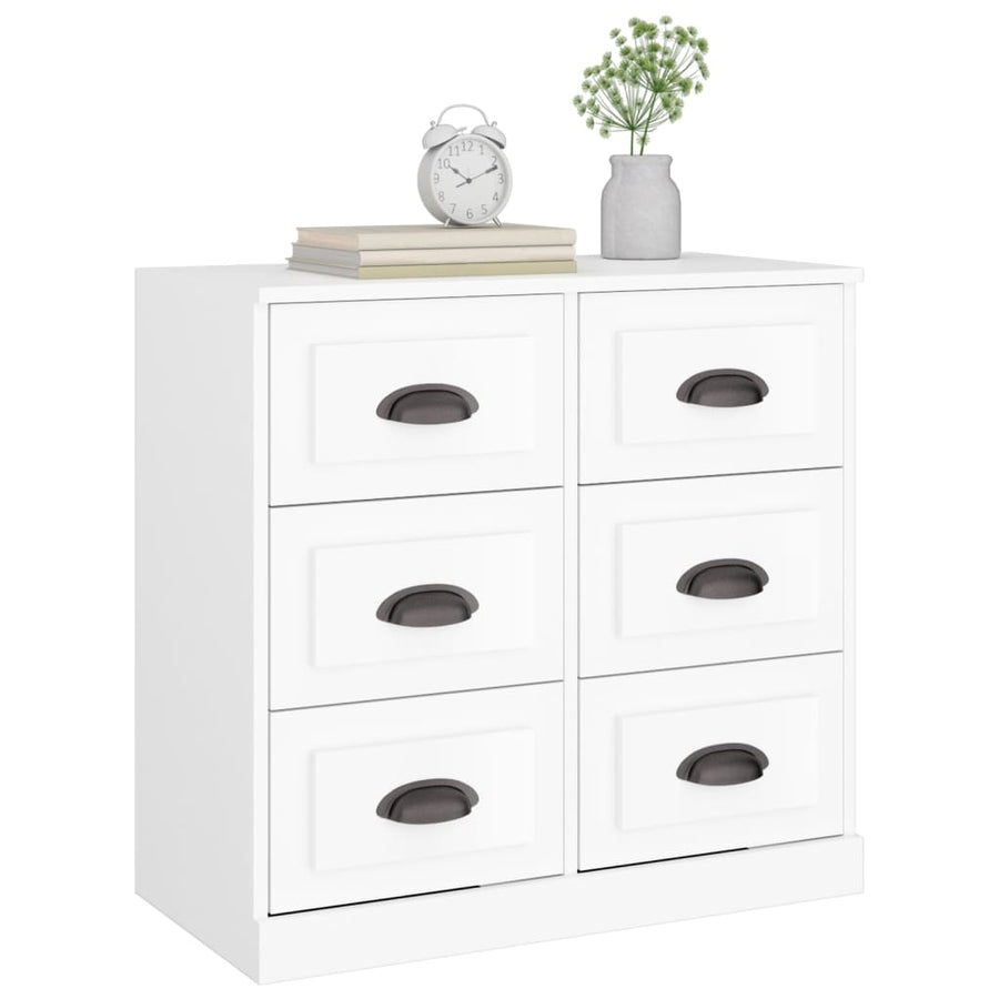 Dressoir 70X35,5X67,5 Cm Bewerkt Hout Wit