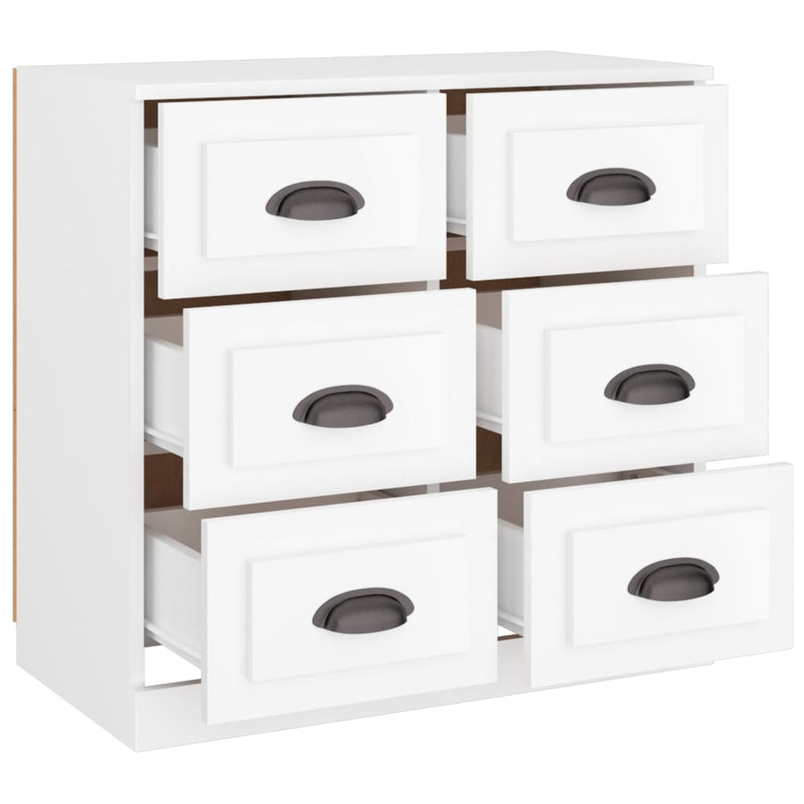 Dressoir 70X35,5X67,5 Cm Bewerkt Hout Wit