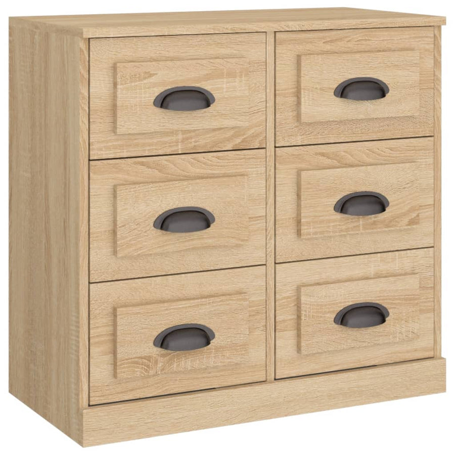 Dressoir 70X35,5X67,5 Cm Bewerkt Hout Kleurig Sonoma eiken