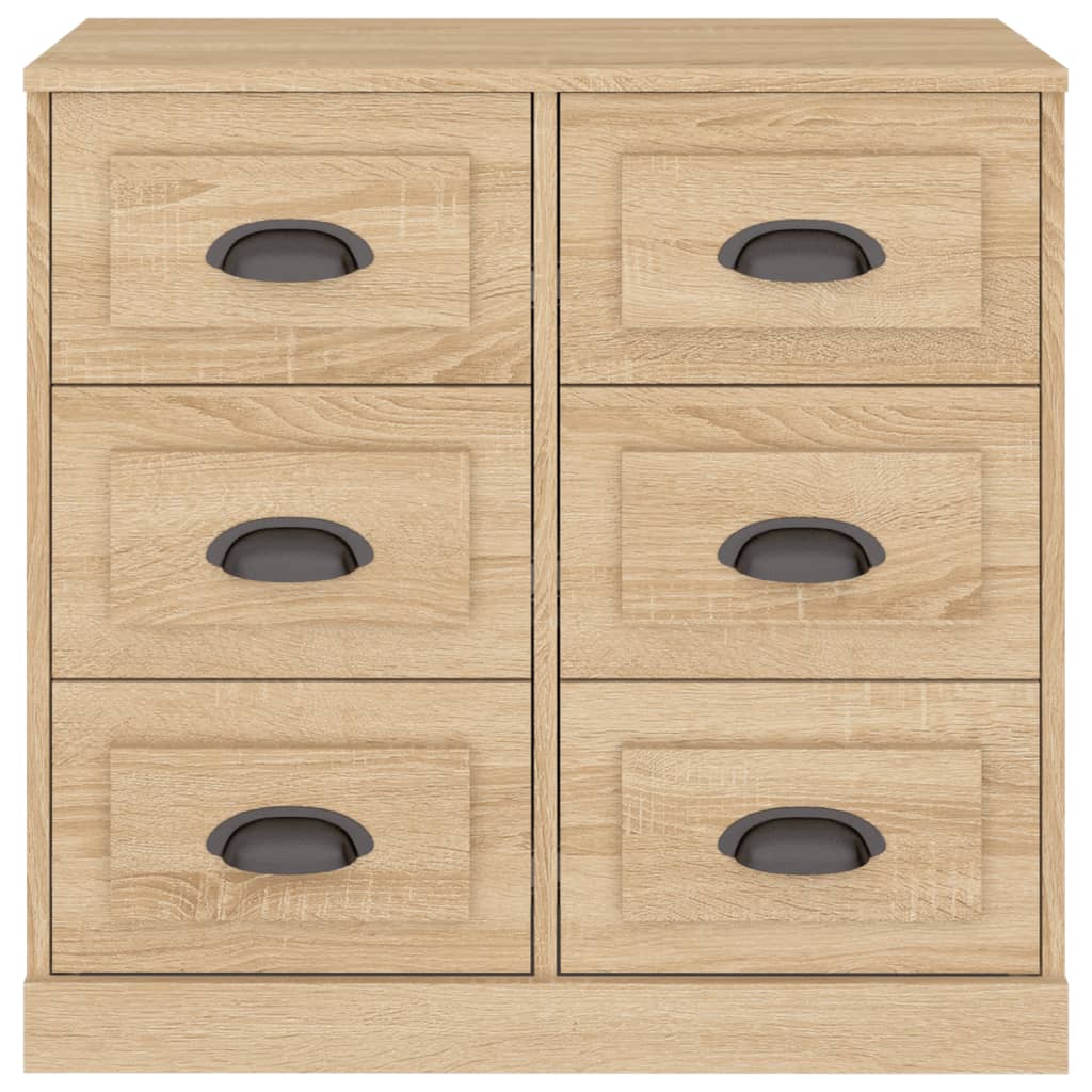 Dressoir 70X35,5X67,5 Cm Bewerkt Hout Kleurig Sonoma eiken