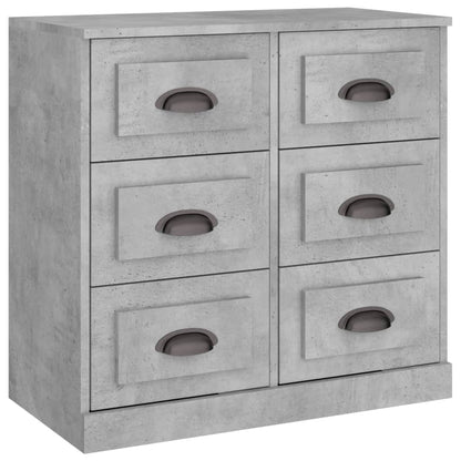 Dressoir 70X35,5X67,5 Cm Bewerkt Hout Betongrijs