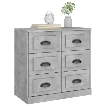 Dressoir 70X35,5X67,5 Cm Bewerkt Hout Betongrijs