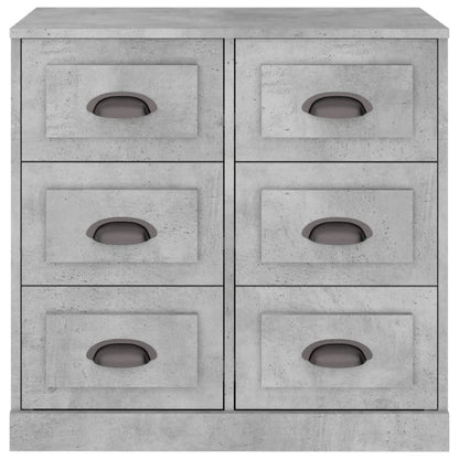 Dressoir 70X35,5X67,5 Cm Bewerkt Hout Betongrijs