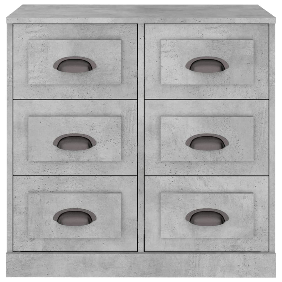 Dressoir 70X35,5X67,5 Cm Bewerkt Hout Betongrijs
