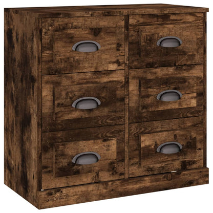 Dressoir 70X35,5X67,5 Cm Bewerkt Hout Gerookt Eikenkleurig