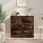 Dressoir 70x35,5x67,5 cm bewerkt hout gerookt eiken