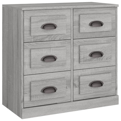 Dressoir 70X35,5X67,5 Cm Bewerkt Hout Grijs Sonoma Eikenkleurig