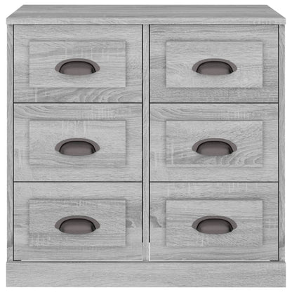 Dressoir 70X35,5X67,5 Cm Bewerkt Hout Grijs Sonoma Eikenkleurig