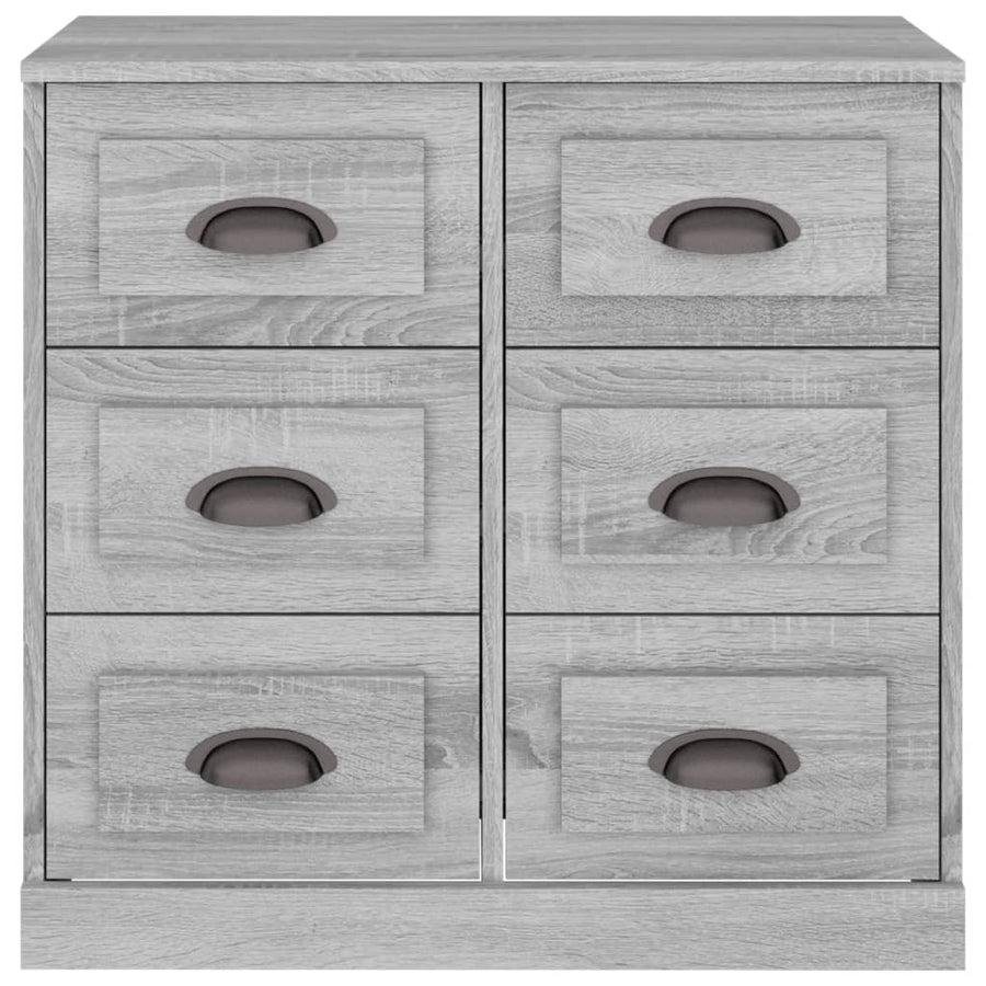 Dressoir 70X35,5X67,5 Cm Bewerkt Hout Grijs Sonoma Eikenkleurig