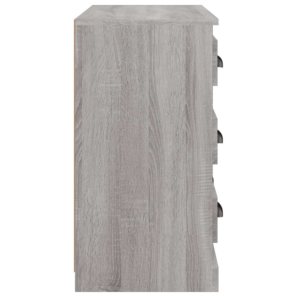 Dressoir 70X35,5X67,5 Cm Bewerkt Hout Grijs Sonoma Eikenkleurig