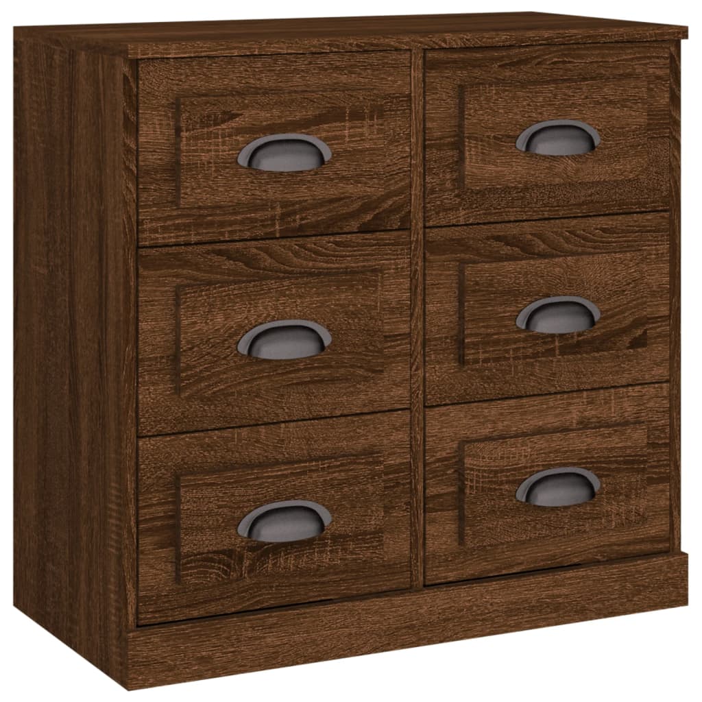 Dressoir 70X35,5X67,5 Cm Bewerkt Hout Bruin Eikenkleur