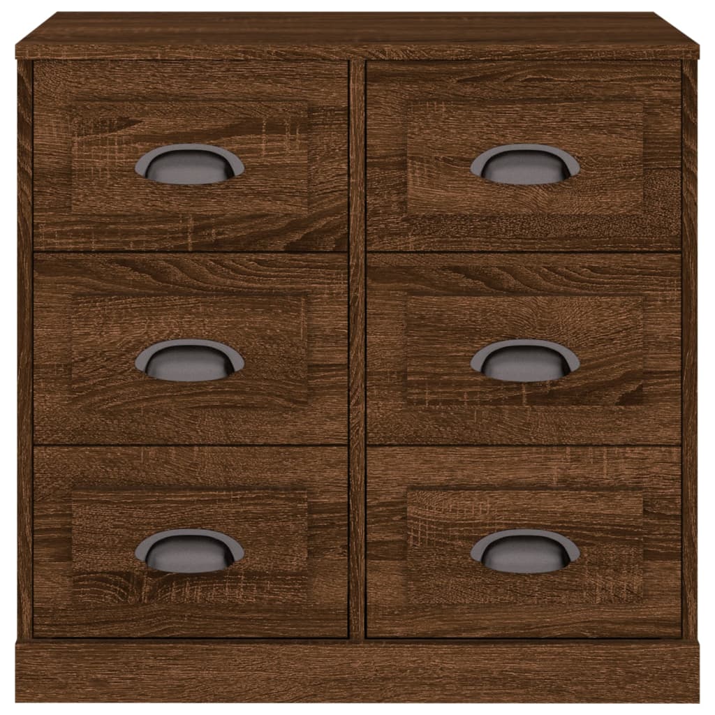 Dressoir 70X35,5X67,5 Cm Bewerkt Hout Bruin Eikenkleur