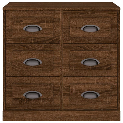Dressoir 70X35,5X67,5 Cm Bewerkt Hout Bruin Eikenkleur