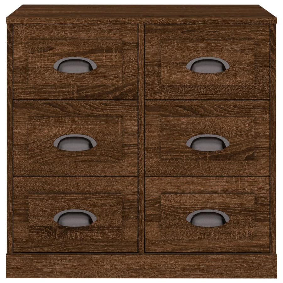 Dressoir 70X35,5X67,5 Cm Bewerkt Hout Bruin Eikenkleur