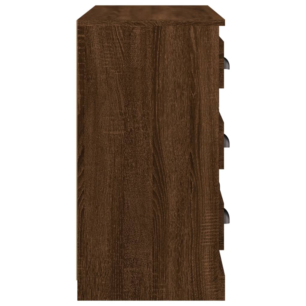 Dressoir 70X35,5X67,5 Cm Bewerkt Hout Bruin Eikenkleur