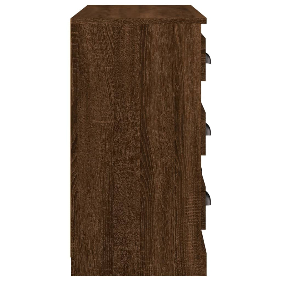 Dressoir 70X35,5X67,5 Cm Bewerkt Hout Bruin Eikenkleur