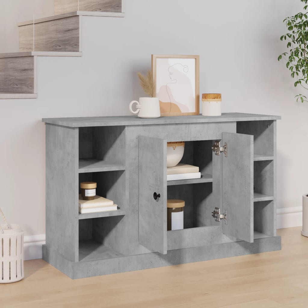 Dressoir 100X35,5X60 Cm Bewerkt Hout Betongrijs