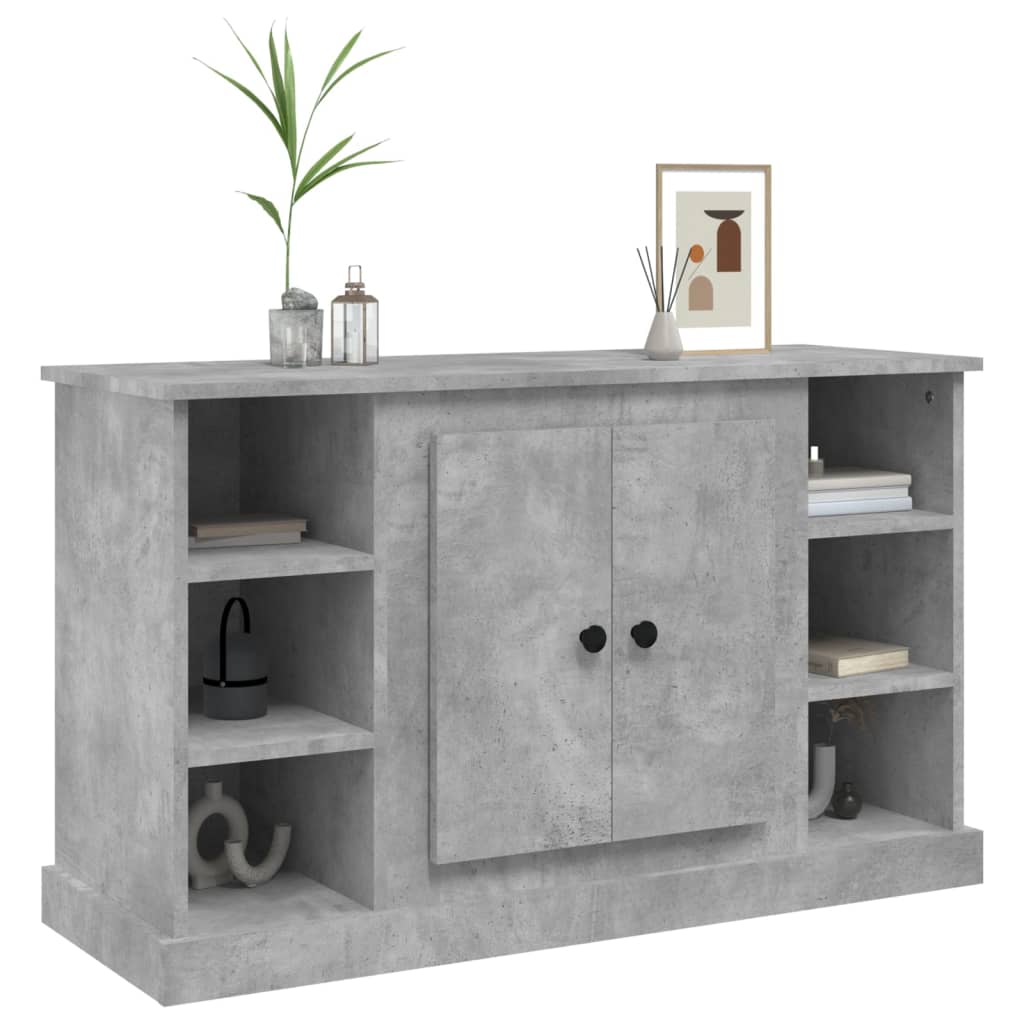 Dressoir 100X35,5X60 Cm Bewerkt Hout Betongrijs