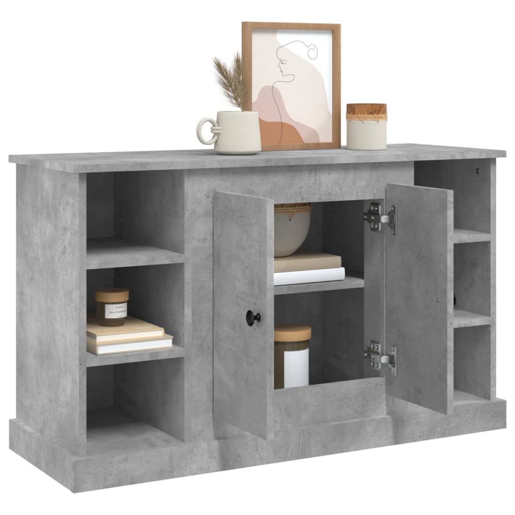 Dressoir 100X35,5X60 Cm Bewerkt Hout Betongrijs