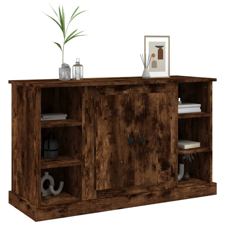 Dressoir 100X35,5X60 Cm Bewerkt Hout Gerookt Eikenkleurig