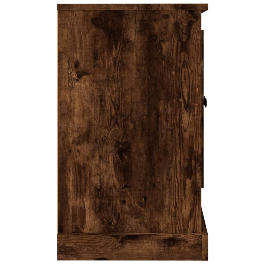 Dressoir 100X35,5X60 Cm Bewerkt Hout Gerookt Eikenkleurig
