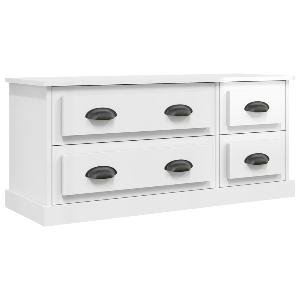 Tv-Meubel 00X35,5X45 Cm Bewerkt Hout Hoogglans wit