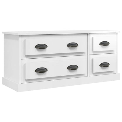 Tv-Meubel 00X35,5X45 Cm Bewerkt Hout Hoogglans wit