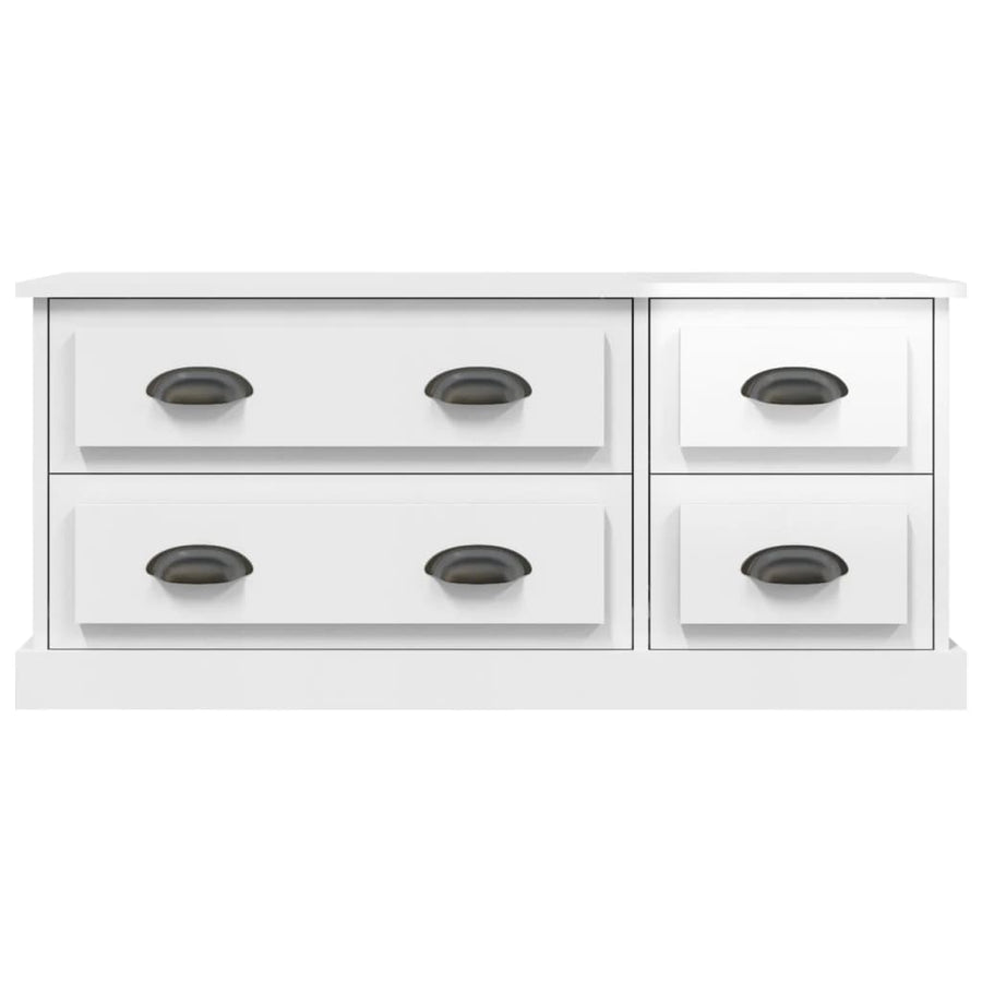 Tv-Meubel 00X35,5X45 Cm Bewerkt Hout Hoogglans wit