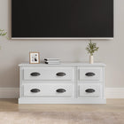 TV cabinet 100x35.5x45 cm engineered wood high gloss white