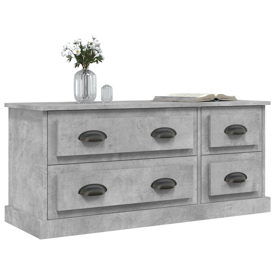Tv-Meubel 00X35,5X45 Cm Bewerkt Hout Betongrijs