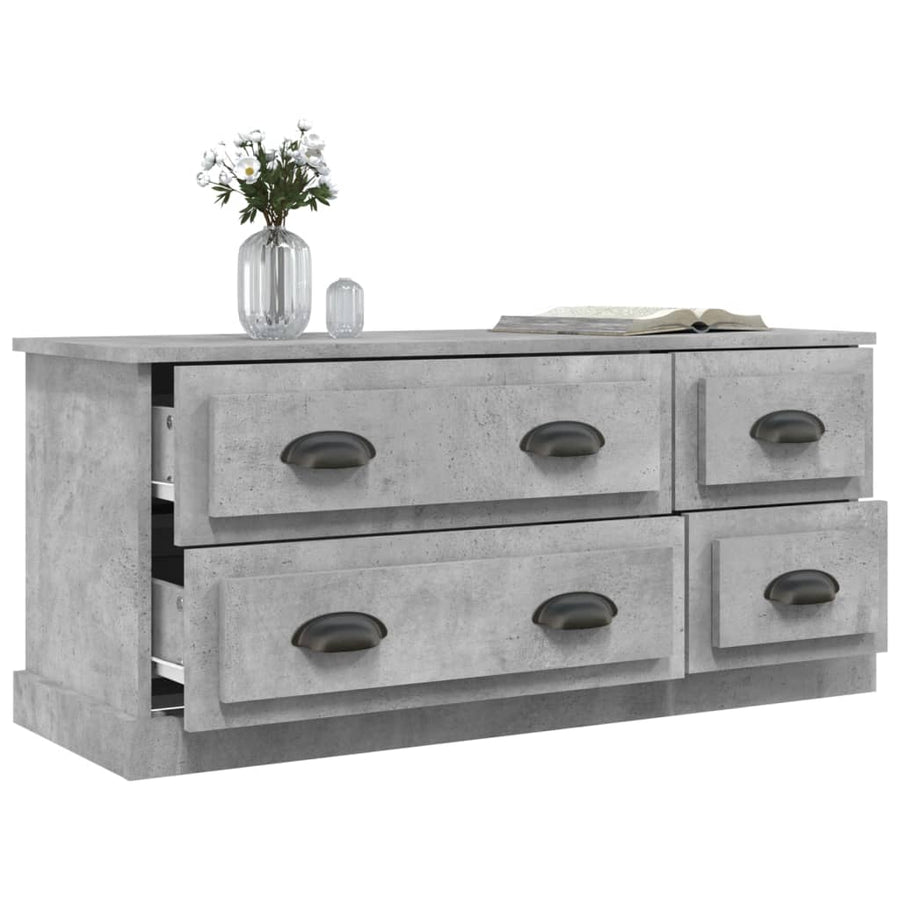 Tv-Meubel 00X35,5X45 Cm Bewerkt Hout Betongrijs