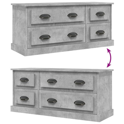 Tv-Meubel 00X35,5X45 Cm Bewerkt Hout Betongrijs