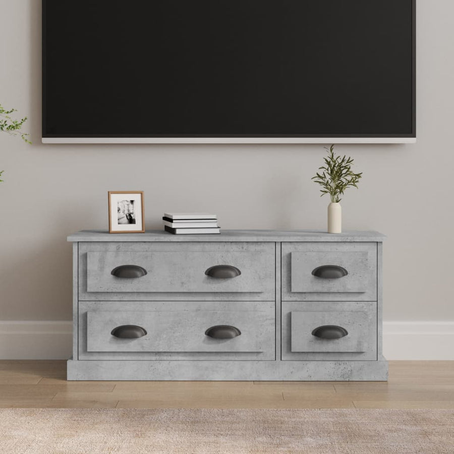 Tv-Meubel 00X35,5X45 Cm Bewerkt Hout Betongrijs