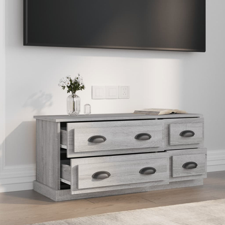 Tv-Meubel 00X35,5X45 Cm Bewerkt Hout Eikenkleurig Grijs sonoma