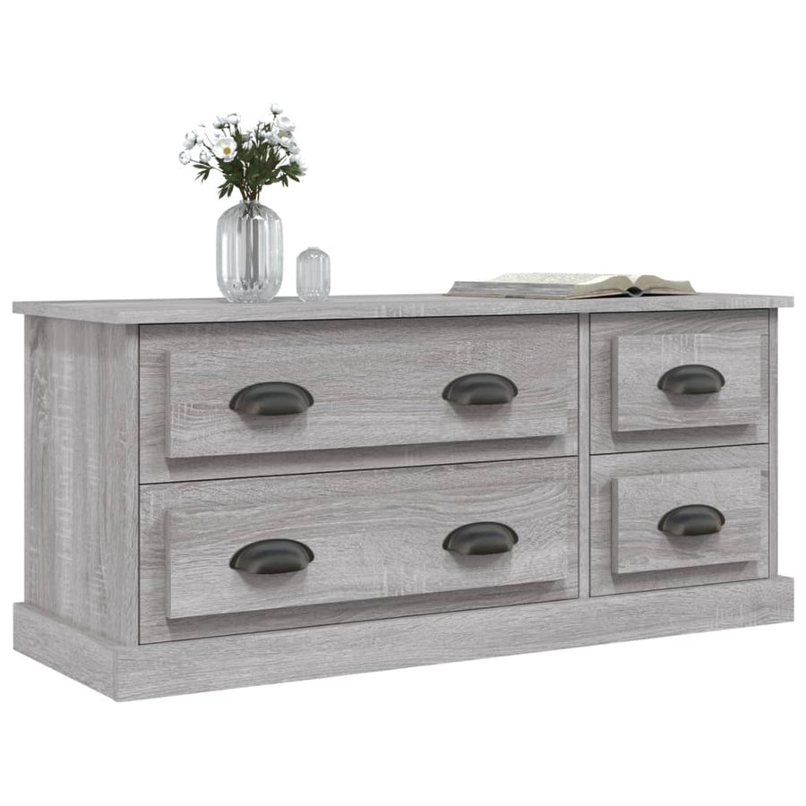 Tv-Meubel 00X35,5X45 Cm Bewerkt Hout Eikenkleurig Grijs sonoma