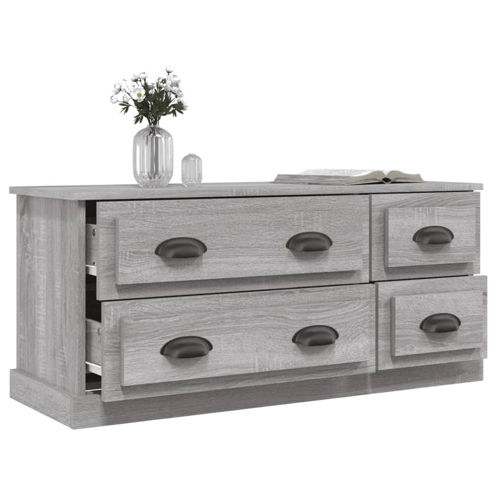 Tv-Meubel 00X35,5X45 Cm Bewerkt Hout Eikenkleurig Grijs sonoma