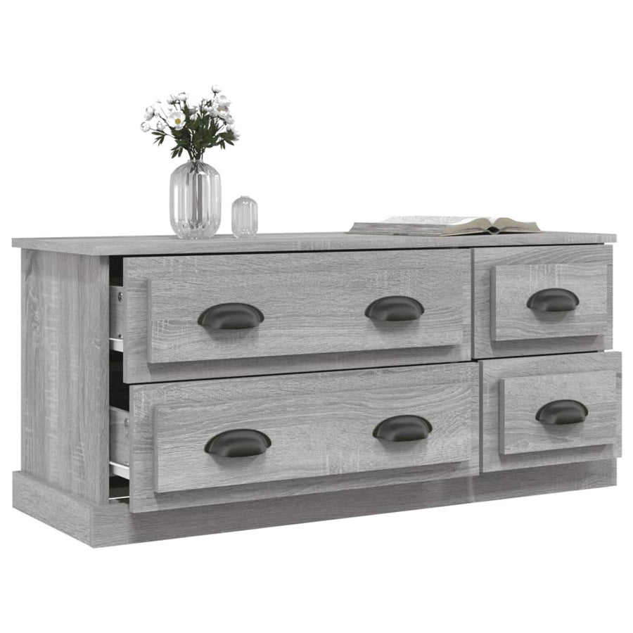 Tv-Meubel 00X35,5X45 Cm Bewerkt Hout Eikenkleurig Grijs sonoma