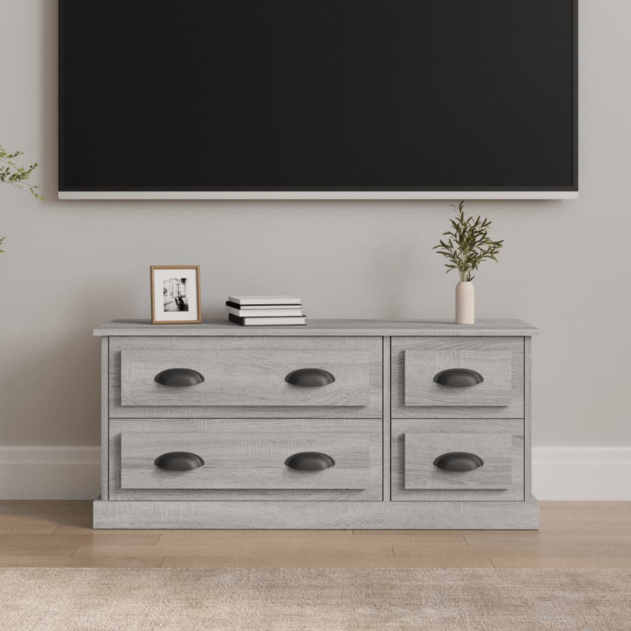 Tv-Meubel 00X35,5X45 Cm Bewerkt Hout Eikenkleurig Grijs sonoma