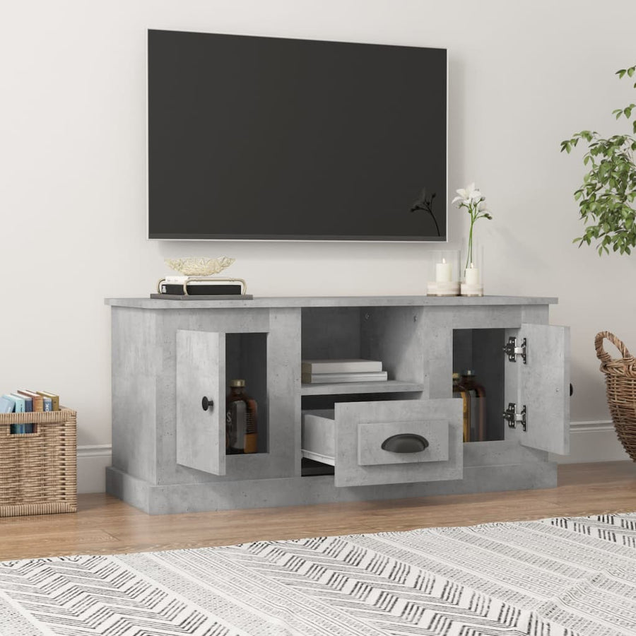 Tv-Meubel 00X35,5X45 Cm Bewerkt Hout Betongrijs