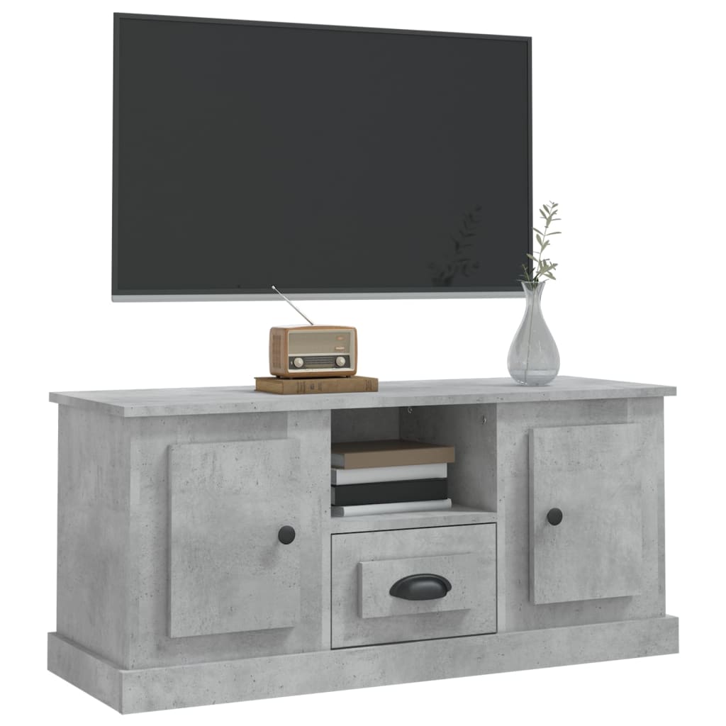 Tv-Meubel 00X35,5X45 Cm Bewerkt Hout Betongrijs