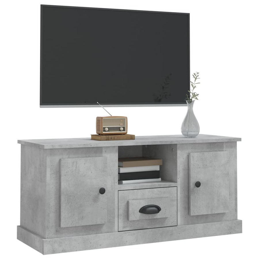 Tv-Meubel 00X35,5X45 Cm Bewerkt Hout Betongrijs