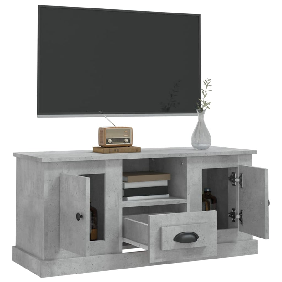Tv-Meubel 00X35,5X45 Cm Bewerkt Hout Betongrijs