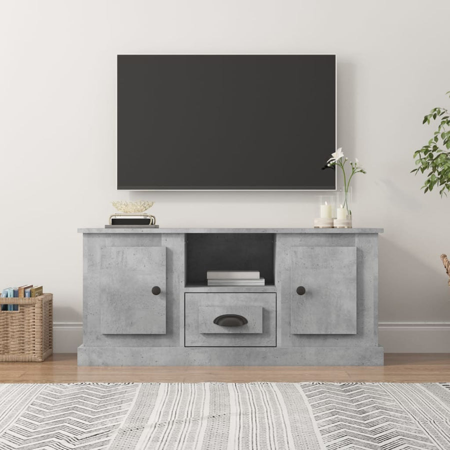 Tv-Meubel 00X35,5X45 Cm Bewerkt Hout Betongrijs