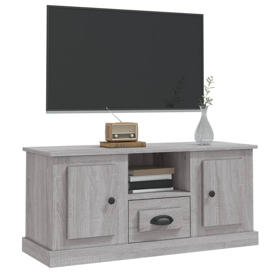 Tv-Meubel 00X35,5X45 Cm Bewerkt Hout Eikenkleurig Grijs sonoma