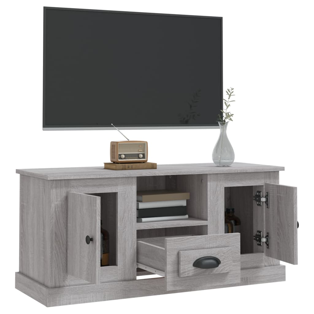 Tv-Meubel 00X35,5X45 Cm Bewerkt Hout Eikenkleurig Grijs sonoma