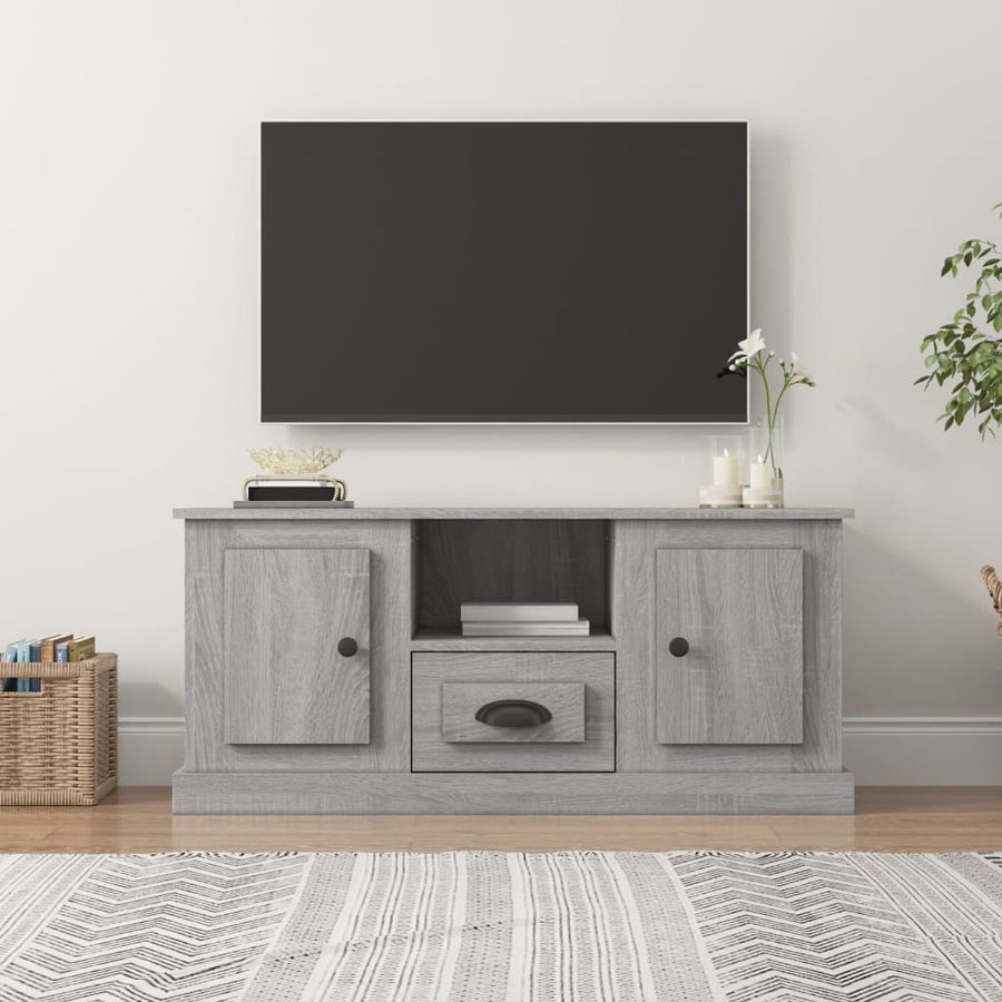 Tv-Meubel 00X35,5X45 Cm Bewerkt Hout Eikenkleurig Grijs sonoma