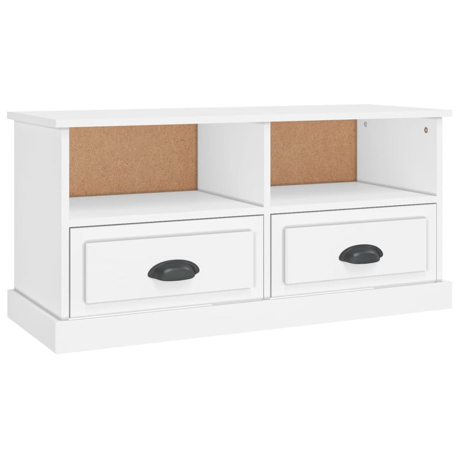Tv-Meubel 93X35,5X45 Cm Bewerkt Hout Wit